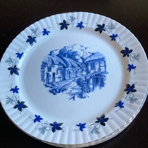 5 mid-sized Royal Windsor Fine Bone China Plates